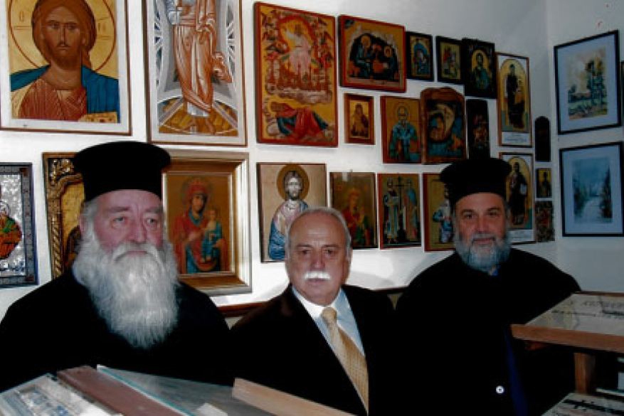 Με τους Ιερείς στο τμήμα του Μουσείου των Θρησκευτικών Εικόνων